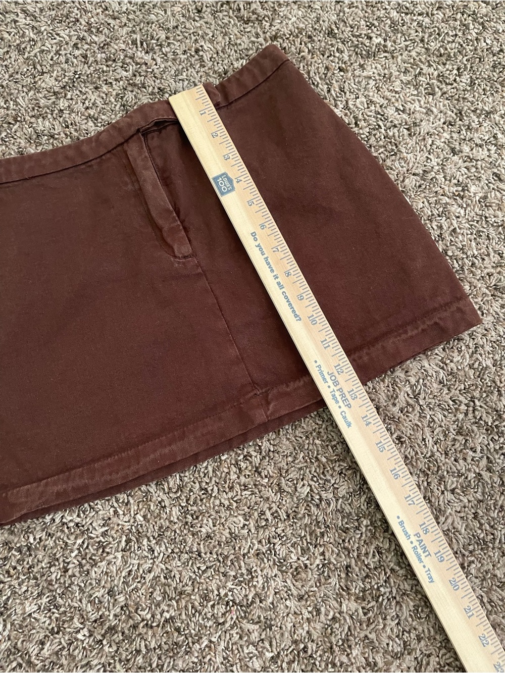 John Galt Brandy Melville Brown Denim Mini Skirt Size S Small Cotton Mid Rise - Picture 3 of 12